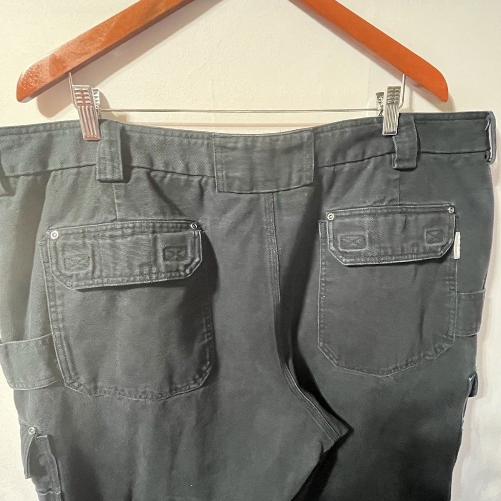 Duluth Trading Co Cargo Pants Mens 34x34 Black Fire Hose Cotton Workwear Utility - Picture 4 of 16